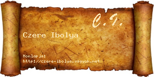 Czere Ibolya névjegykártya