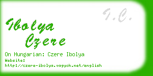 ibolya czere business card